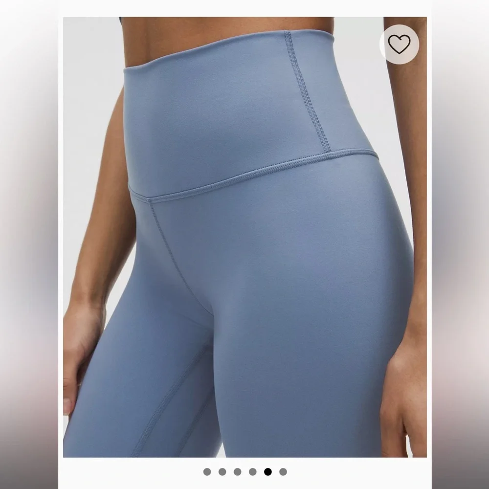 Lululemon Align Leggings 21 “ crop solid blue size 6 women’s cropped - Picture 7 of 9